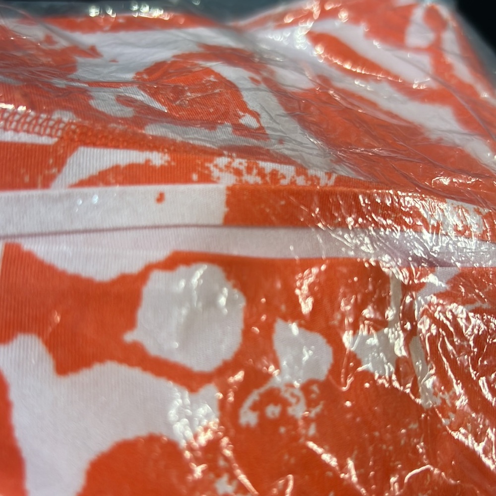 New Nike Women's One Luxe Icon Clash Training Bike Shorts Orange Medium - Picture 6 of 12